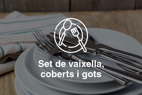 set vaixella coberts gots