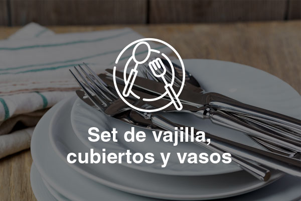 set vajilla cubiertos